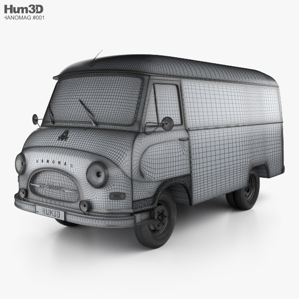 Hanomag Kurier Kastenwagen 1958 3d Model Vehicles On Hum3d