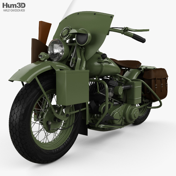  Harley Davidson  WLA  1941  3D model Military on Hum3D