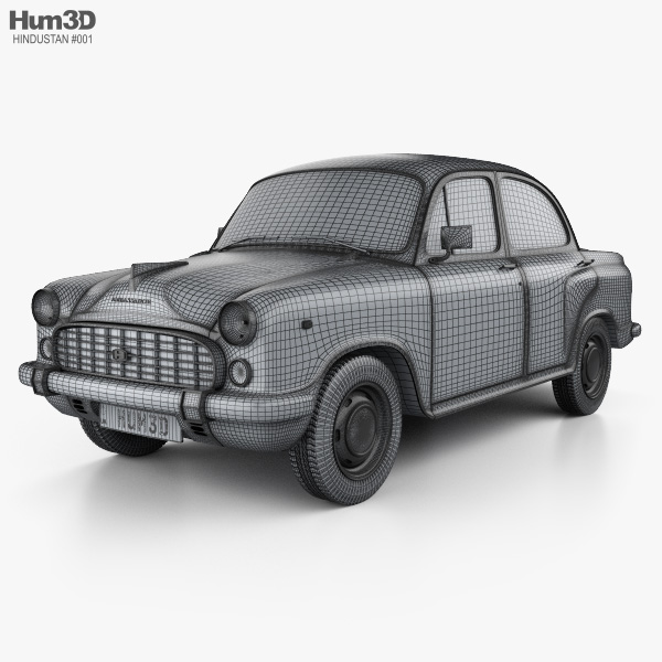 Hindustan Ambassador Classic 1999 3d Model