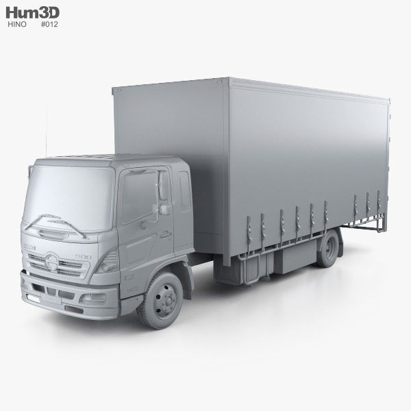 Hino 500 FD (1027) Load Ace Box Truck 2008 3D model - Vehicles on Hum3D