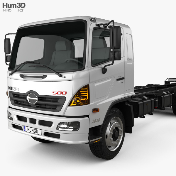 Hino 500 Fc Lwb Chassis Truck 2016 3d Model Vehicles On Hum3d