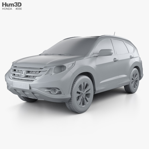 Honda Cr V Us With Hq Interior 2012 3d Model