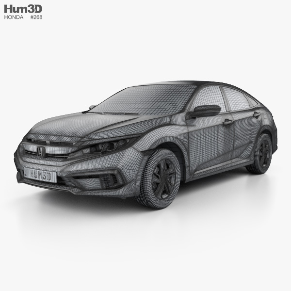 Honda Civic Lx Sedan 2019 3d Model Vehicles On Hum3d