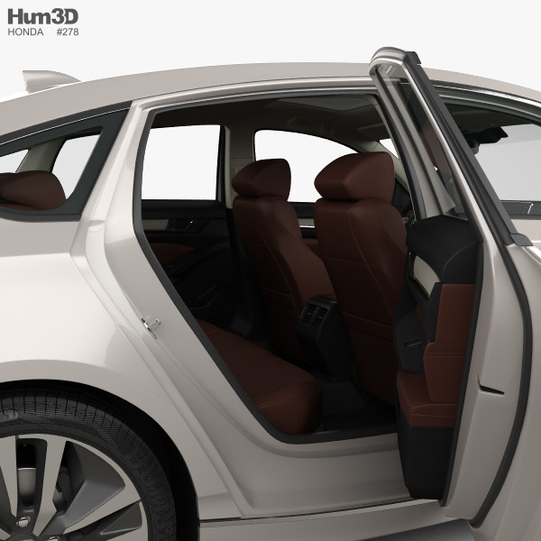 Honda Accord Touring Sedan With Hq Interior 2018 3d Model