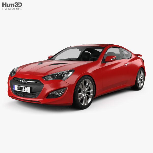Hyundai Genesis Coupe With Hq Interior 2014 3d Model