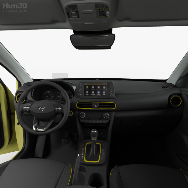 Hyundai Kona With Hq Interior 2018 3d Model Vehicles On Hum3d