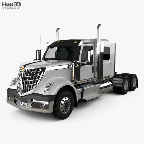 International Lonestar 56 Low Rise Sleeper Cab Tractor Truck 2008 3d Model