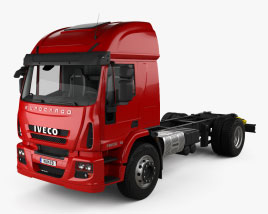 Iveco EuroCargo Chassis Truck 2-axle with HQ interior 2016 3D model