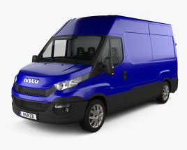 Iveco Daily Panel Van with HQ interior 2017 3D model
