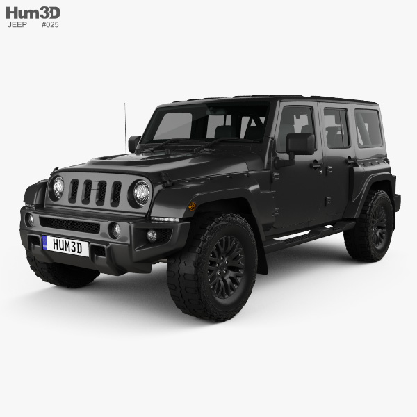 Jeep Wrangler Project Kahn Jc300 Chelsea Black Hawk 4 Door 2016 3d Model