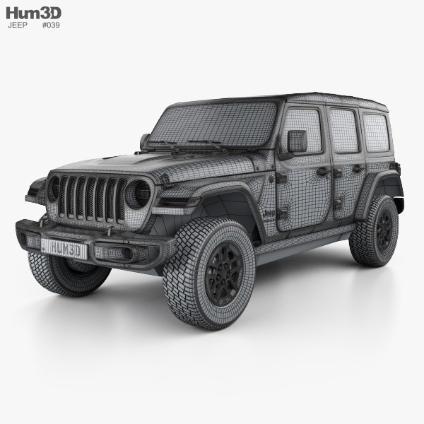 Jeep Wrangler 4 Door Rubicon 2018 3d Model Vehicles On Hum3d
