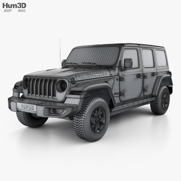 Jeep Wrangler Unlimited Rubicon 4 Door 2018 3d Model Vehicles On