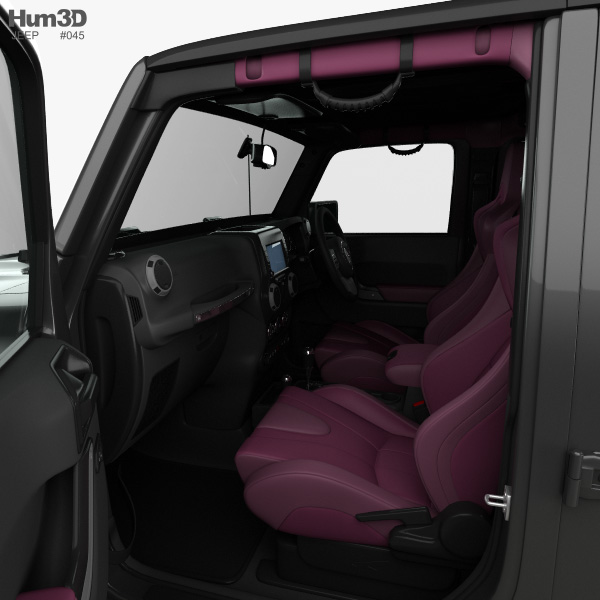 Jeep Wrangler Project Kahn Jc300 Chelsea Black Hawk 4 Door Rhd With Hq Interior 2016 3d Model