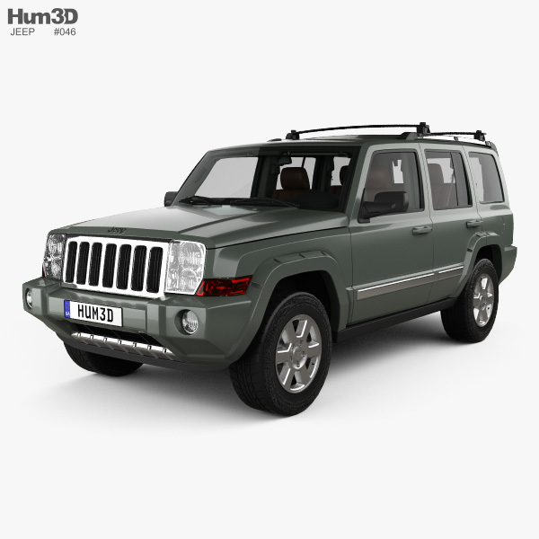 Jeep Commander Limited With Hq Interior 2006 3d Model
