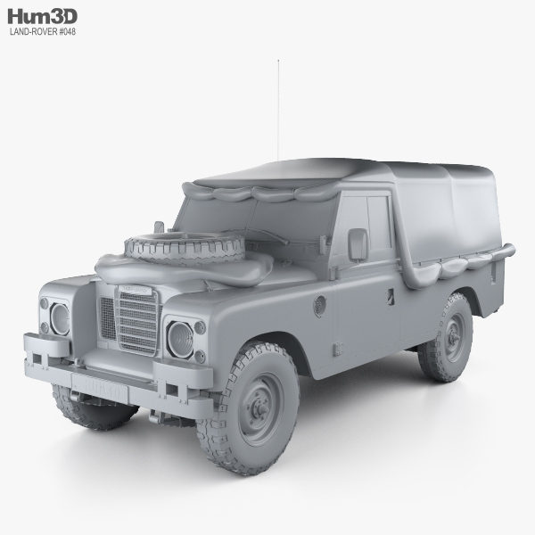 Land Rover Series Iii Lwb Military Ffr 1985 3d Model Military On