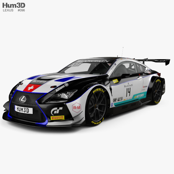 Lexus Rc F Gt3 2017 3d Model Vehicles On Hum3d