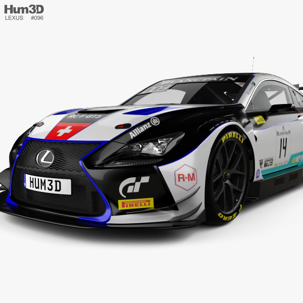 Lexus Rc F Gt3 2017 3d Model Vehicles On Hum3d
