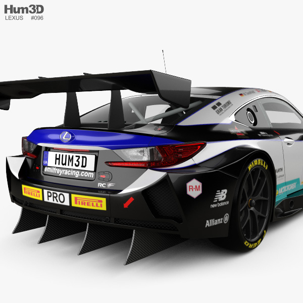 Lexus Rc F Gt3 2017 3d Model Vehicles On Hum3d