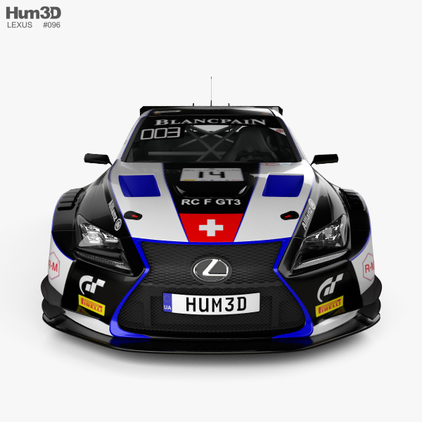 Lexus Rc F Gt3 2017 3d Model Vehicles On Hum3d