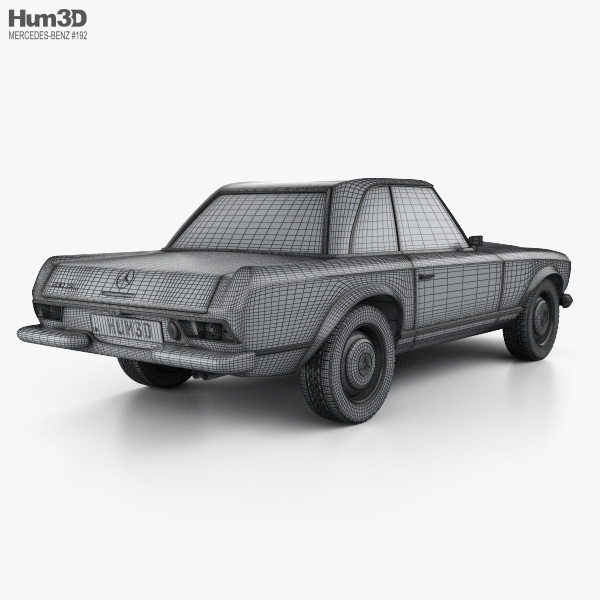 Mercedes-Benz SL-class (W113) 1963 3D model - Vehicles on ...
