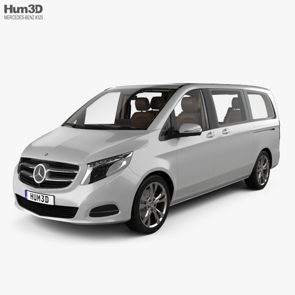 Mercedes Benz V Class With Hq Interior 2014 3d Model