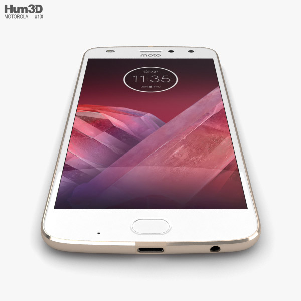 Motorola Moto Z2 Play Fine Gold 3d Model Electronics On Hum3d