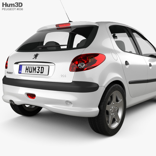 Peugeot 206 Hatchback 5 Door 2005 3d Model Vehicles On Hum3d