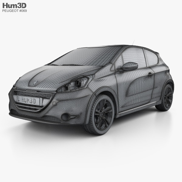 Peugeot 208 GTI 2013 3d model