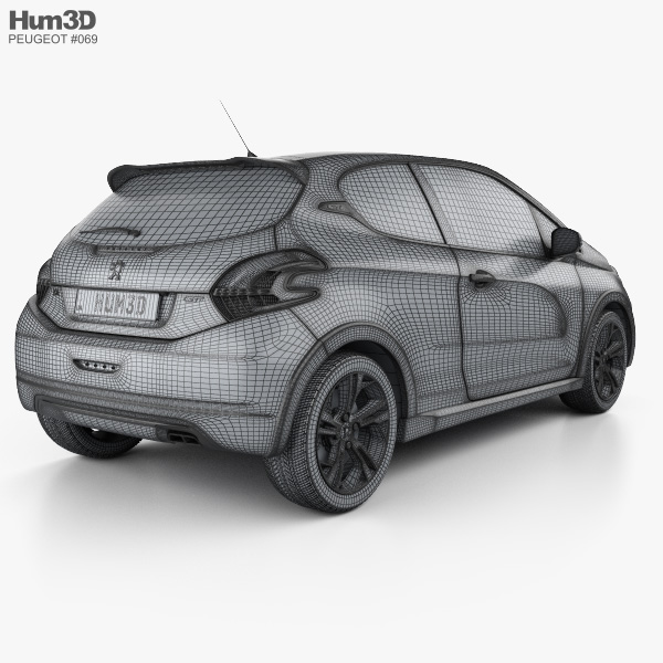 Peugeot 208 GTI 2013 3d model