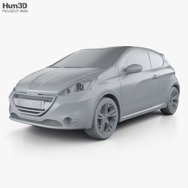 Peugeot 208 GTI 2013 3d model