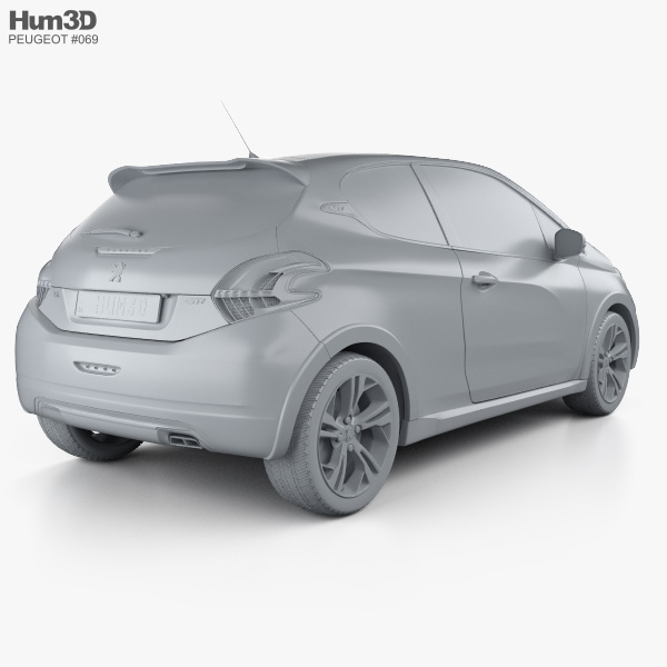 Peugeot 208 GTI 2013 3d model