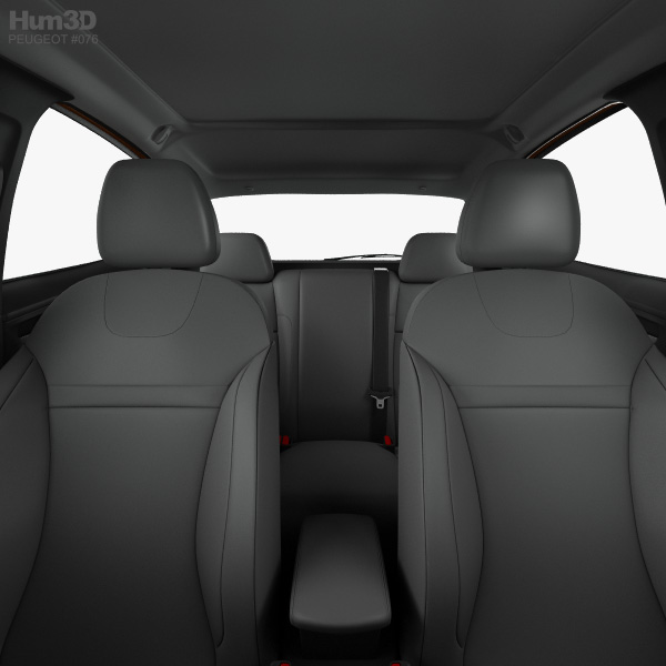 Peugeot 208 5 Door With Hq Interior 2015 3d Model