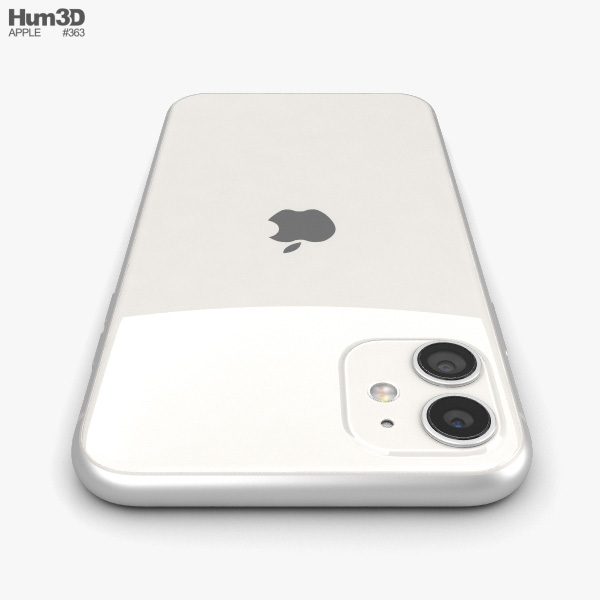 Apple Iphone 11 White 3d Model Electronics On Hum3d