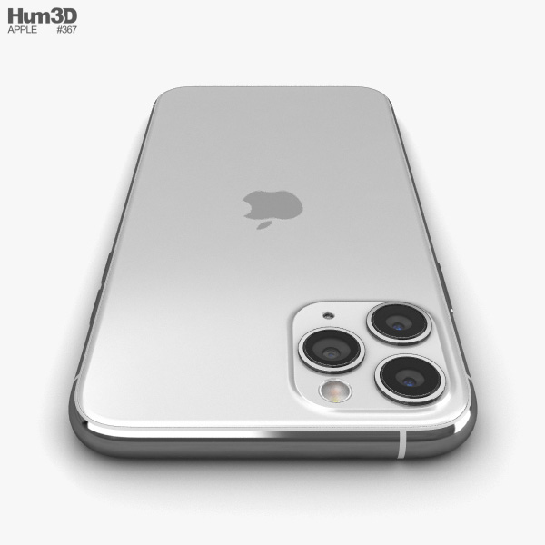 Apple Iphone 11 Pro Silver 3d Model Electronics On Hum3d