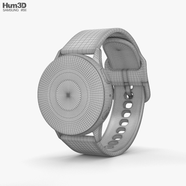 Samsung Galaxy Watch Active 2 40mm Aluminium Cloud Silver 3d Model Electronics On Hum3d