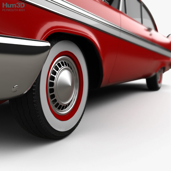 Plymouth Fury Coupe Christine 1958 3d Model