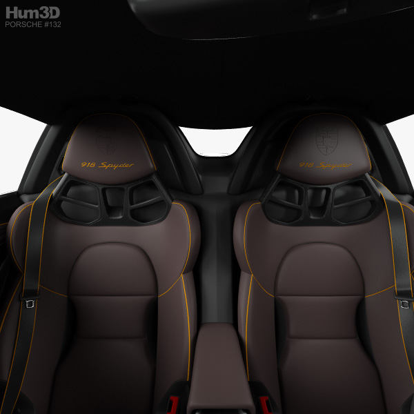 Porsche 918 Spyder With Hq Interior 2015 3d Model