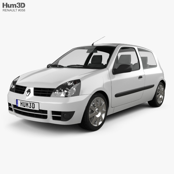 Renault Clio Mk2 3 Door 2005 3d Model Vehicles On Hum3d