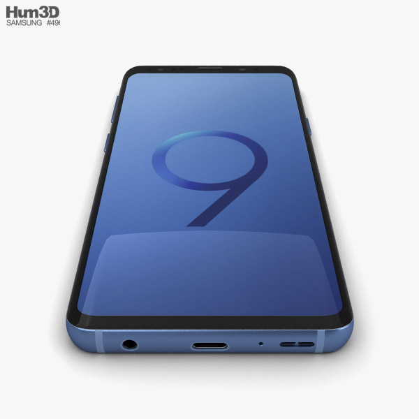 Samsung Galaxy S9 Plus Coral Blue 3d Model
