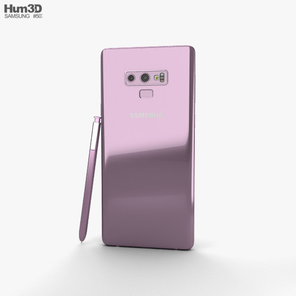 Samsung Galaxy Note 9 Lavender Purple 3d Model Electronics On Hum3d
