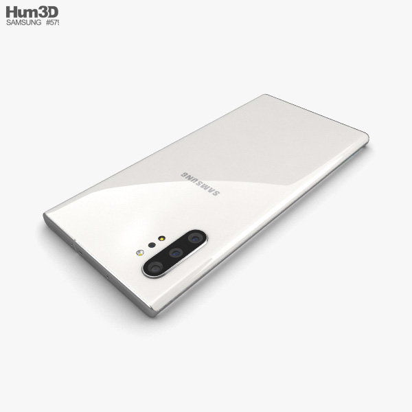 Samsung Galaxy Note 10 Plus Aura White 3d Model Electronics On Hum3d