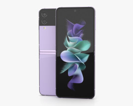 Samsung Galaxy Z Flip3 Lavender 3D 모델 
