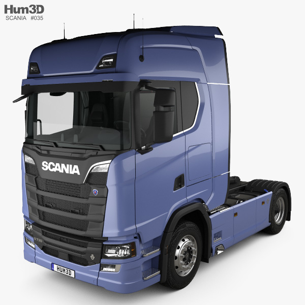 Scania S Highline Tractor Truck 2 Axle With Hq Interior 2016 3d Model