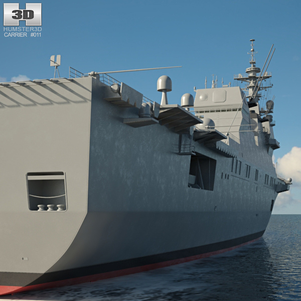 Hyuga-class helicopter destroyer 3D model - Ship on Hum3D