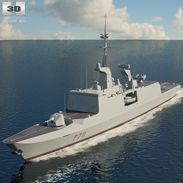 La Fayette class frigate 3D model - Ship on Hum3D