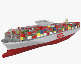 OOCL G-class container ship 3D model