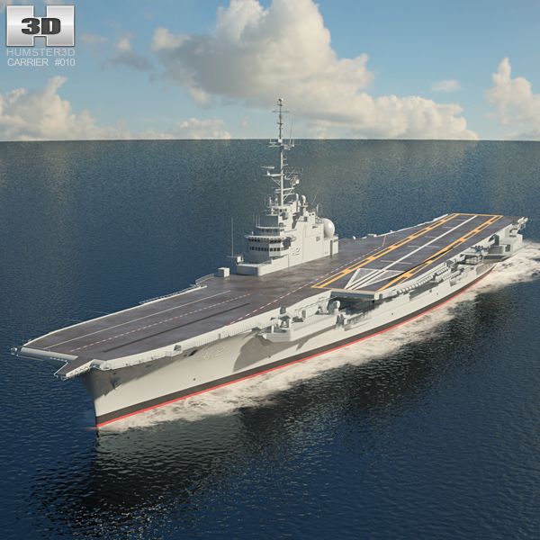 Sao Paulo aircraft carrier 3D model - Ship on Hum3D