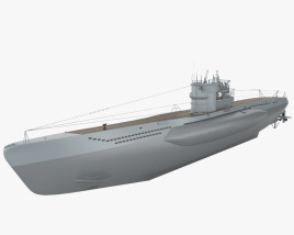 Type VII submarine 3D model