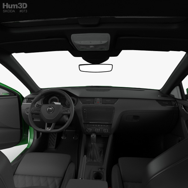 Skoda Octavia Rs Liftback With Hq Interior 2017 3d Model