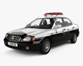 Suzuki Cultus Police sedan 2003 3D model